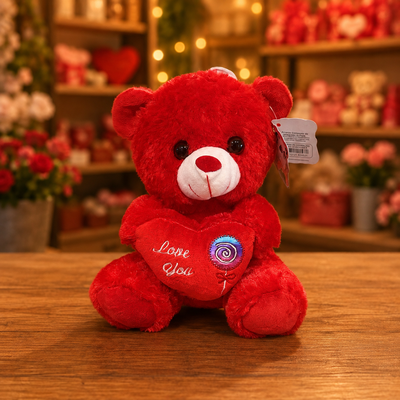 Urso de Pelúcia P Love You Vermelho