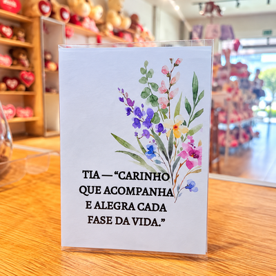 CARTÃO TIA CARINHOQUE ACOMPANHA
