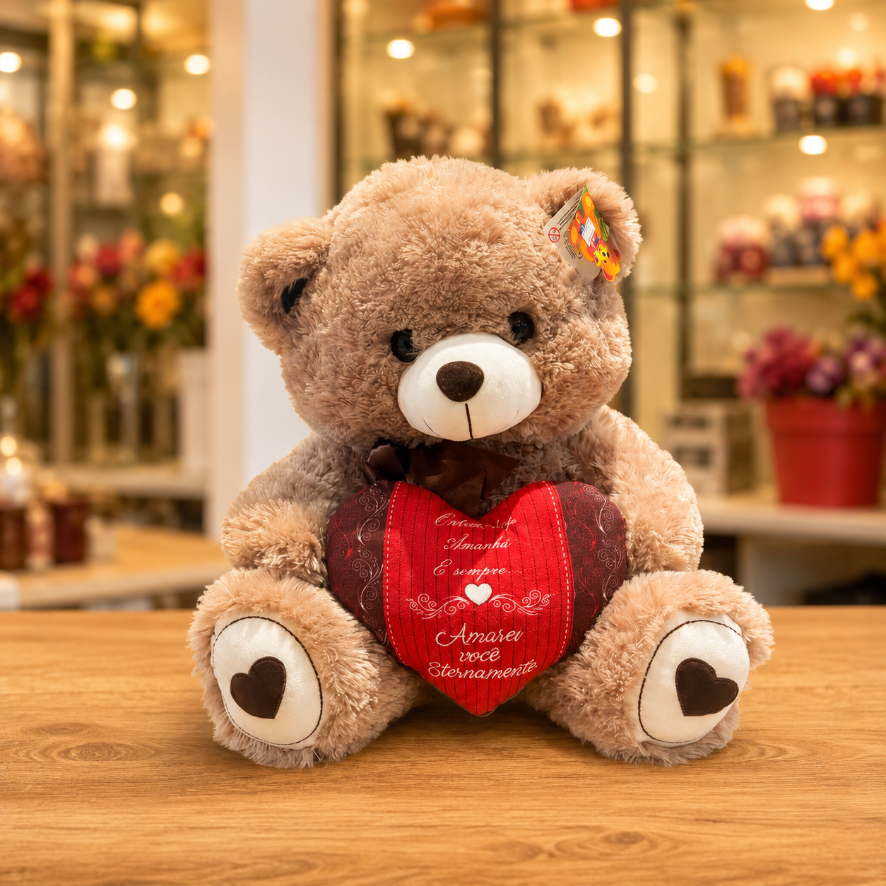 Urso Coração Amarei Você Eternamente