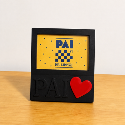Porta retrato 3D Preto 10X15